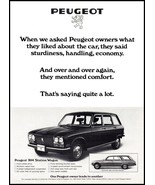 1972 Peugeot 304 Station Wagon French Family Car Vintage Print Ad Wal Art - $10.97