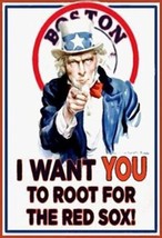 New 19 X 13 Boston Red Sox Uncle Sam Poster Card Sign - £15.16 GBP