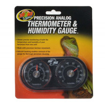 Zoo Med Precision Analog Reptile Thermometer &amp; Humidity Gauge for Terrar... - £11.83 GBP+