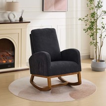 27.2&quot;W Rocking Chair, Glider Nursery Chair, Black - $220.99