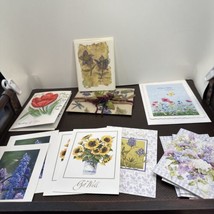 Lot Of 16 Vintage To Modern Floral Cards - $12.50