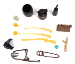 Vintage Marx Playset Accessories Lot Rifle Barrel Anvil Saddle Churn 1950s - £17.53 GBP