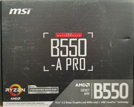 MSI - B550-A PRO - ProSeries Motherboard (AMD AM4, DDR4, PCIe 4.0, SATA ... - £177.90 GBP