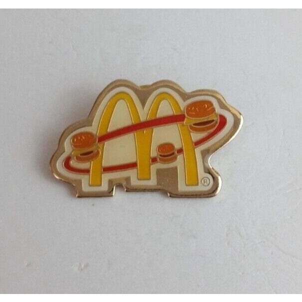 Vintage Golden Arches With Orbiting Cheeseburgers McDonald&#39;s Employee Ha... - $10.40