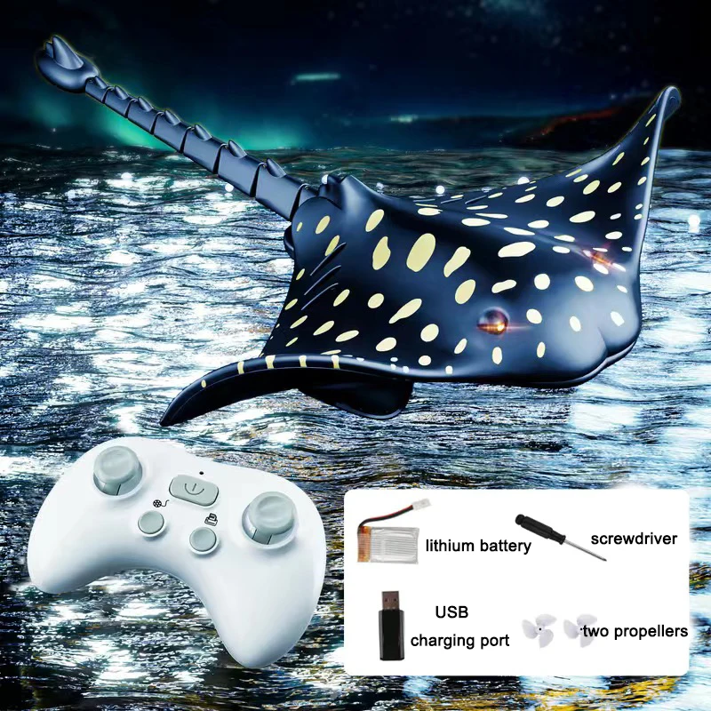 Rc Shark Toys Simulation Submarine Toy Whales Remote Control Animals Waterproof - £48.44 GBP+