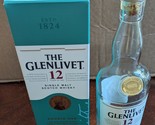 The Glenlivet 12 Years of Age Single Malt Scotch Whiskey Empty Bottle &amp; Box - $12.95