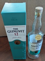 The Glenlivet 12 Years of Age Single Malt Scotch Whiskey Empty Bottle &amp; Box - £10.14 GBP
