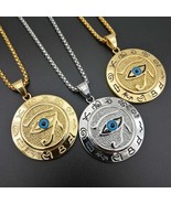 Men Unisex Egyptian Eye of Horus Pendant Protection Necklace Hip Hop Jew... - £7.20 GBP