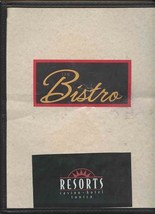 Bistro &amp; Steak House Menus Tunica Mississippi Resorts Casino Hotel  - £22.67 GBP