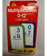 School Zone Multiplication 0-12 Flash Cards Deck Home School Age 8+ - £7.44 GBP
