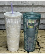 2 Starbucks Spring 2022 Mermaid Siren Iridescent Rainbow White Tumbler C... - €21,54 EUR