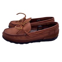 Timberland Moccasin Loafers Tan Leather Driving Slip On All Weather Mens Size 9 - $35.63