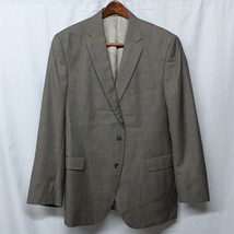 Jack Victor 46L Brown Plaid Loreto Wool Blazer Sport Coat Suit Jacket - £31.96 GBP