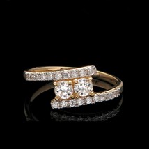 0.30CT Künstlicher Diamant Verlobung Ring 14K Yeloow Vergoldet - £80.58 GBP