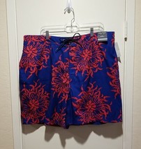 NEW Nautica Swim Trunks Blue Red Men&#39;s Size XXL Mesh Lining Polyester  - £18.68 GBP