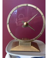 Vtg Jefferson Golden Hour Electric  Clock, works! MCM atomic style 580-101 - $182.14 CAD