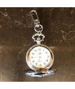 Pocket Watch JM Quartz Silver Collection Japan movement pocketwatch - $268.62 MXN
