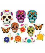 Day Of The Dead Cutouts Skulls Butterfly Flowers - £6.36 GBP