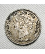 1891 Canada Silver 5 Cents .925 Fine Silver .0346 oz CH VF Coin AE534 - £22.01 GBP
