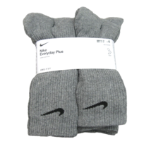 Nike Everyday Plus Cushioned Crew Socks Mens Size 8-12 Grey NEW SX6897-064 - £22.50 GBP