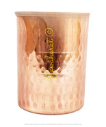 Pure Steel Copper Flat Hammered Design Glass Tumbler 300 ML - 1 - $594.15 MXN