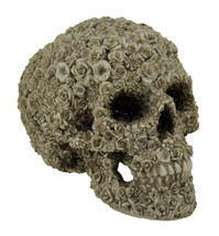 Zeckos Late Bloomer Flower Covered Human Skull Statue - £24.10 GBP