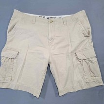 Old Navy Mens Shorts Size 38 Cargo Tan Khaki Classic Utility Flat Front Pockets - £7.95 GBP