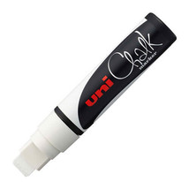 Uni Chalk Marker 15mm Broad Chisel Tip - White - $17.44
