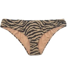 J Crew Curved Waist Bikini Bottom Zebra Stripe Cheeky Swim Plus Sz 3X BK... - $17.07