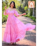 Rose Pink Floral Printed Dress - $1,125.45 MXN