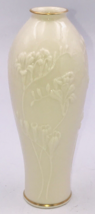 VTG Lenox Masterpiece Floral Bud Vase USA w/ 24k Gold Rim 6.75&quot; Tall 2.5&quot; Dia - £9.58 GBP