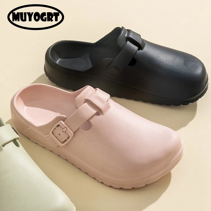 Hot Buckle Slippers Women Men Doctors Nurses Working Shoes Thick Sole Ev... - $13.87+