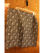 Vintage Black and White Floral Square Scarf - $11.99