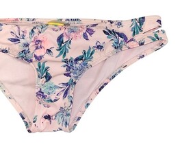LA Hearts Bikini Bottom Medium Pink Floral Strappy Cheeky Swim image 5