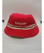 Crayola Red Bucket Hat Kids Youth Logo Reversable - £10.20 GBP