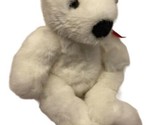 Vintage Plush Ty Classic Bear White Romeo with Red Bow Bear - $19.79