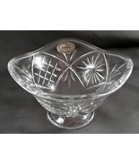 Gorham Crystal Footed Candy Bowl  4.5in  Nut Clear w Arches Fans Cross H... - £12.37 GBP