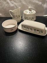 Royal Limited Holly Holiday Sugar Creamer Butter Dish + Nikko Bowl Christmas - £22.21 GBP