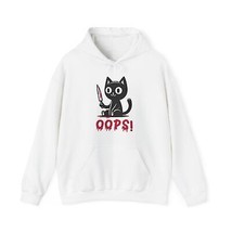 funny cat oops humor gift Unisex Heavy Blend™ Hooded Sweatshirt men women - £26.49 GBP+