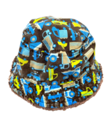 Jumping Beans Infant 6 to 18 months Bucket Hat Vehicles Blue Brown Green... - $13.24