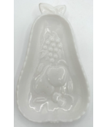 Vintage Hazel Atlas Milk Glass Pear Trinket Dish SKU U195 - £10.26 GBP