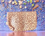 Ipsy Cheetah Leopard Print Glam Travel Makeup Cosmetic Bag 5x8” NEW WITH... - $14.84