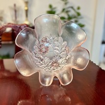 Vintage Mikasa Rosella Pink Hostess Serving Bowl Frosted Roses Walther-Glas 11” - £21.67 GBP