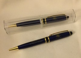 4 TRUMP PENS DONALD SIGNATURE EAGLE SEAL OFFICIAL PRESIDENT BLUE GOLD MA... - £30.27 GBP