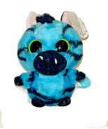 YOO HOO &amp; FRIENDS BLUE ZEBRA AURORA STRIPED 5&quot; PLUSH ANIMAL - $6.99