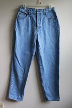 Vtg 90s Bill Blass 10 100% Cotton High Waist Taper Leg Mom Jeans - £23.78 GBP