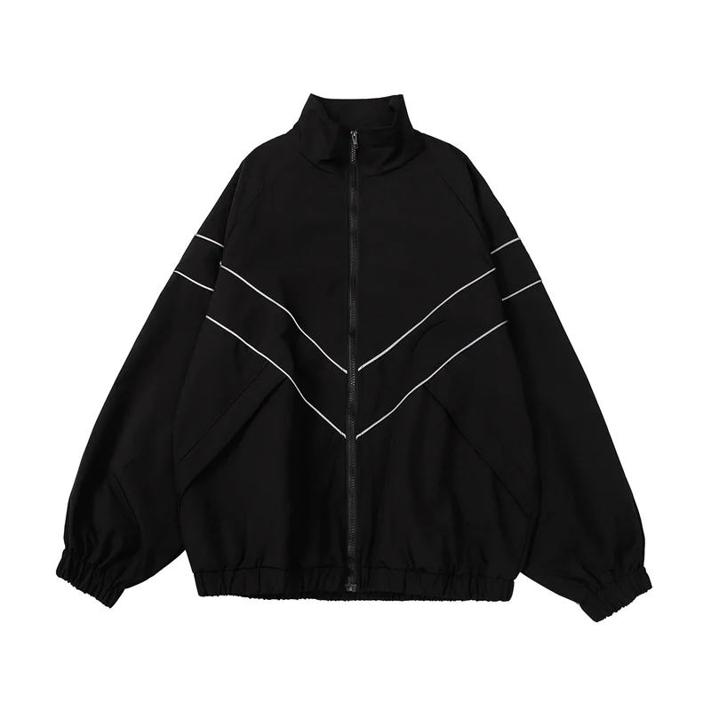  Hip Hop Reflective  Jacket Men Coat Zipper Up  Windbreaker Harajuku  Fashion St - £222.83 GBP