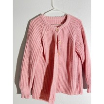 Pink Chunky Knit Button-Up Cardigan Sweater – Size Large  Description: - $23.76