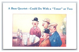 Bamforth Comic Bass Quartet Men Drinking Could Do WIth Tenor UNP DB Postcard S3 - £5.45 GBP