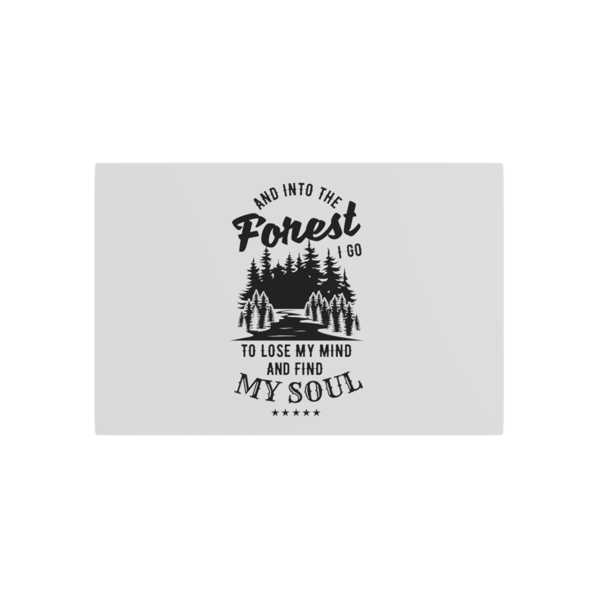 Personalized Metal Art Sign - Inspirational Forest Print - White Aluminum Compos - $43.26 - $107.12